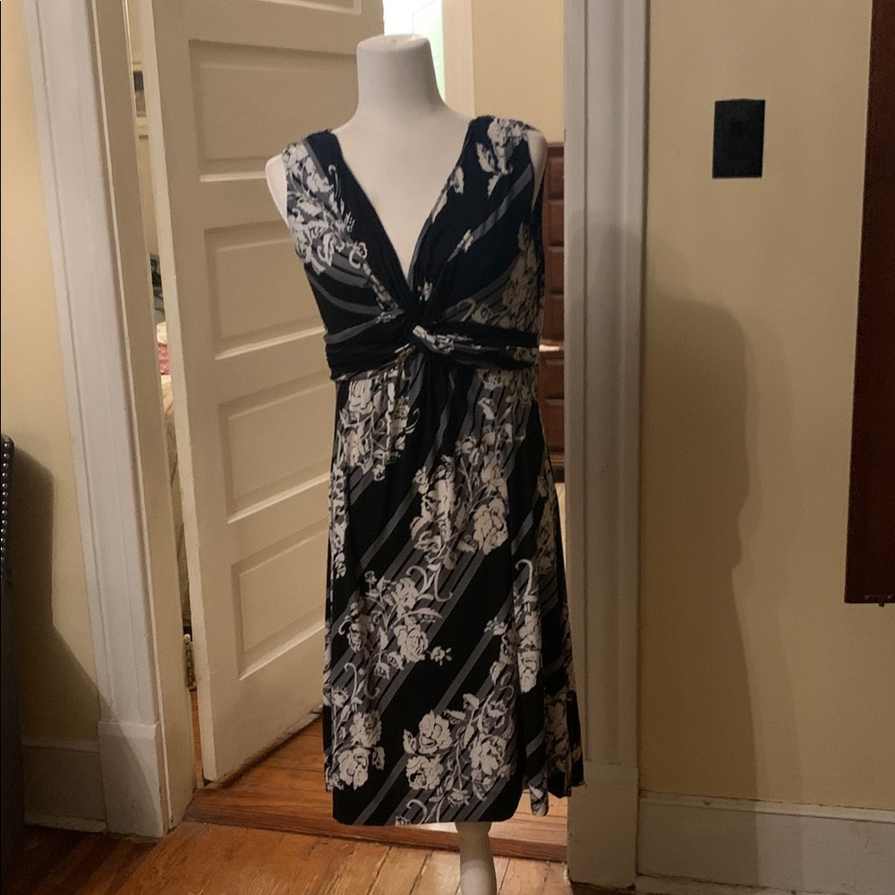 Soma Black and White Striped dress medium